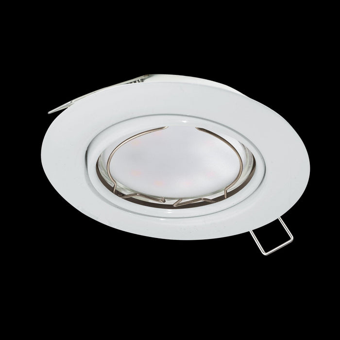 eglo peneto white metal recessed downlights living room image