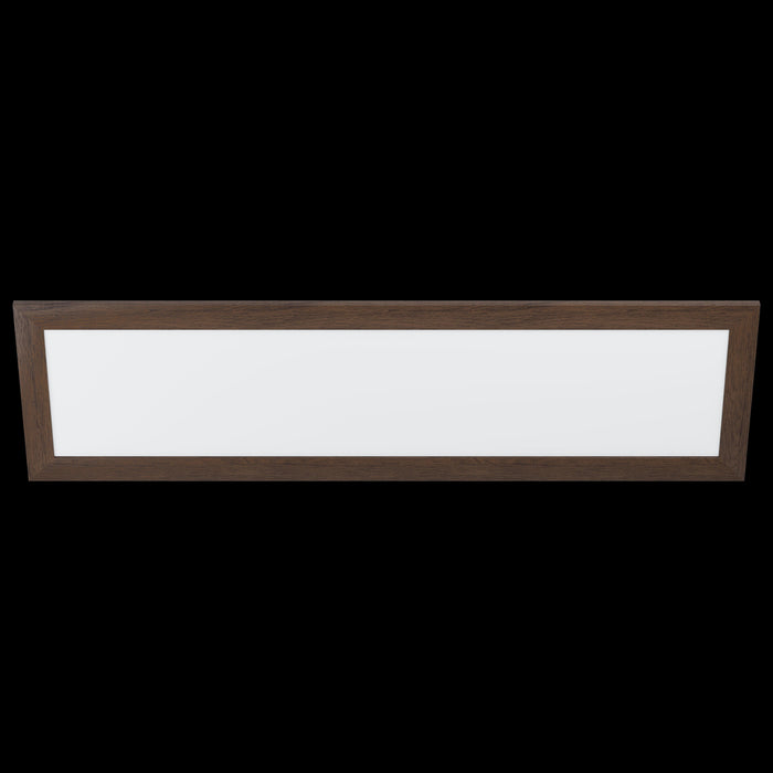 eglo piglionasso walnut framed rectangular led panel flush