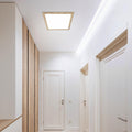 eglo piglionasso wooden framed square led panel flush 64 5cm