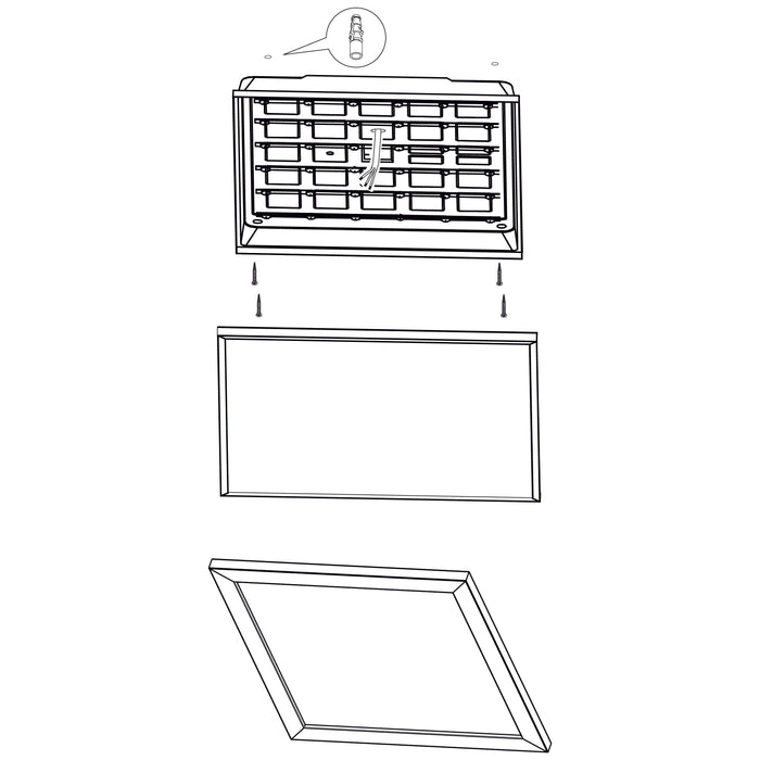 eglo piglionasso wooden framed square led panel flush 64 5cm kitchen lighting