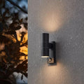 eglo riga 5 up down grey pir outdoor wall light ip44