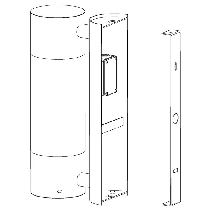 eglo robledo stainless steel outdoor ip44 wall light Hallway Lighting Close up