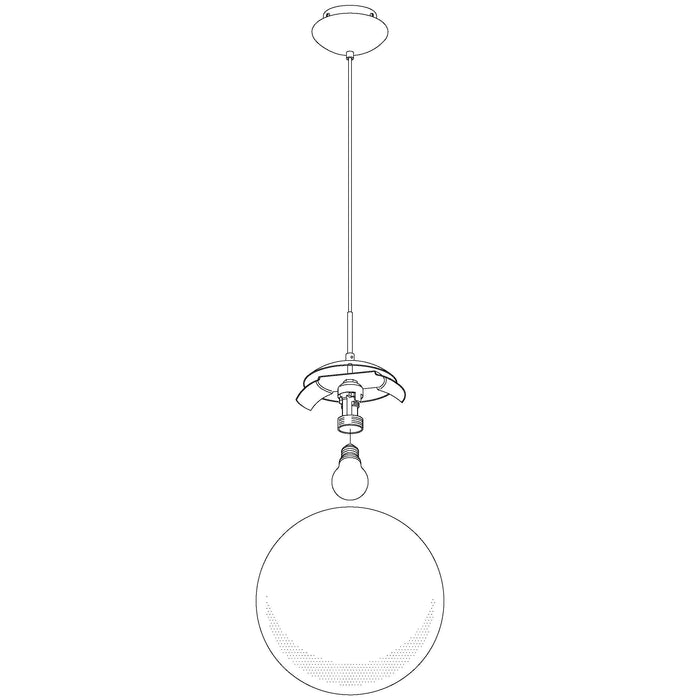 eglo rondo opal glass sphere nickel ceiling pendant 33cm kitchen lighting