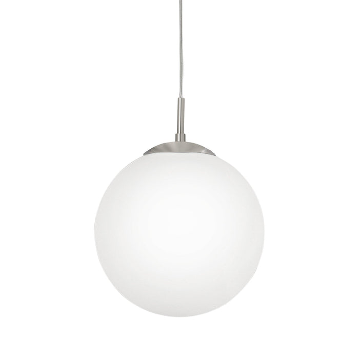 eglo rondo opal glass sphere nickel ceiling pendant 33cm Kitchen Lighting Close Up