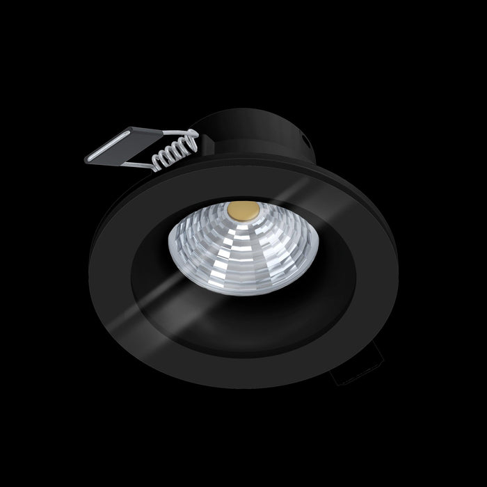 eglo salabate black led recessed ceiling light cool white living room image