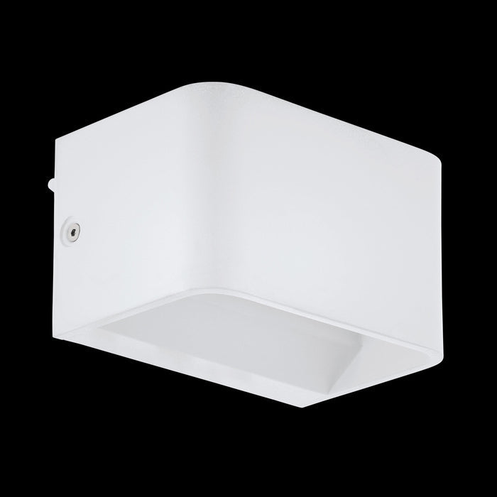 eglo sania 4 white led cube wall light living room image