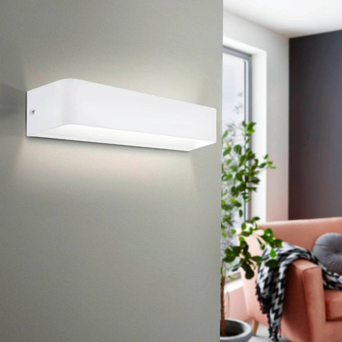 eglo sania 4 white modern led wall light