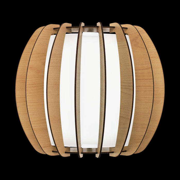 eglo stellato 1 white glass wooden segment wall light living room image