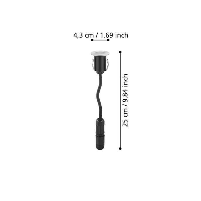 Eglo Tronto Recessed LED Ground Uplighter — close-up detail