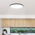 eglo zubieta a smart led black flush ceiling light 59 5cm