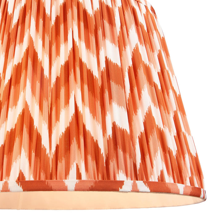 Eltham Ceiling Pendant Light With Blue Flex and Large Orange Zigzag 40cm Shade — product detail