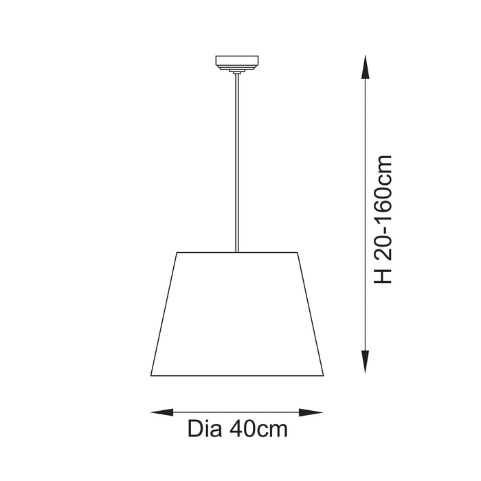 Eltham Ceiling Pendant Light With Red Flex and Grey Ikat 40cm Shade — alternate view