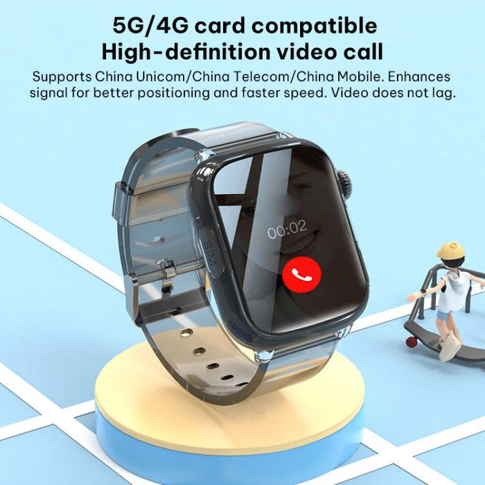 FA100 4G Kids Smart Watch – 1.83" Screen, GPS Tracking, Flashing Light