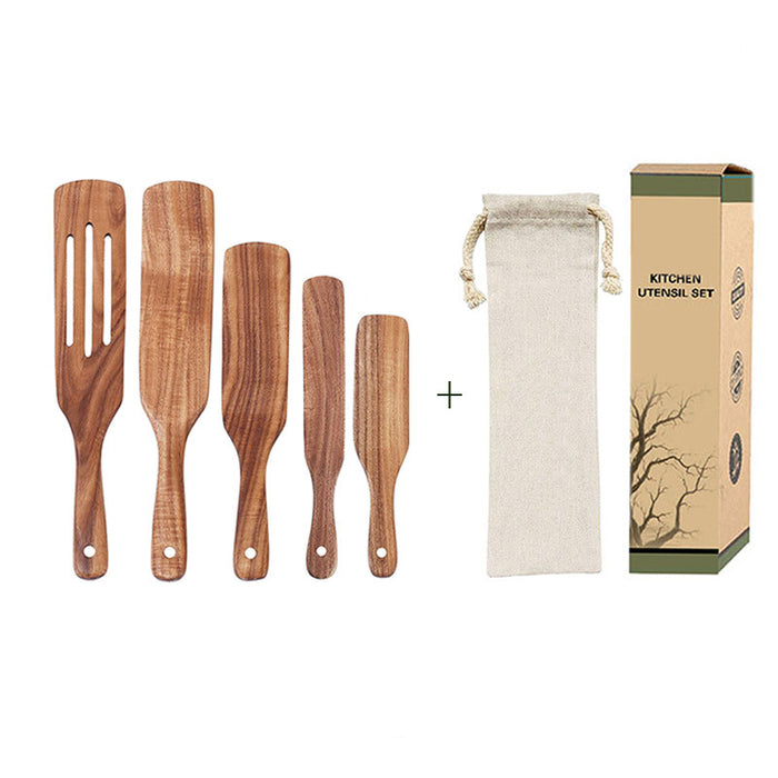Five-Piece Wooden Cooking Utensil Set – alternate view 4