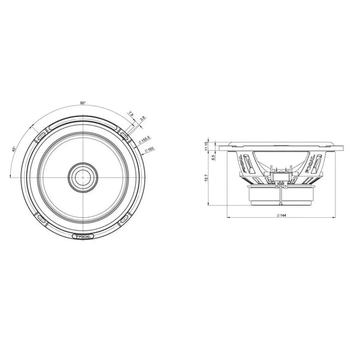 Focal-Flax Evo PC165FE (B-Ware)-6.5" (16,5cm) Koaxial-Lautsprecher-masori-kaufen