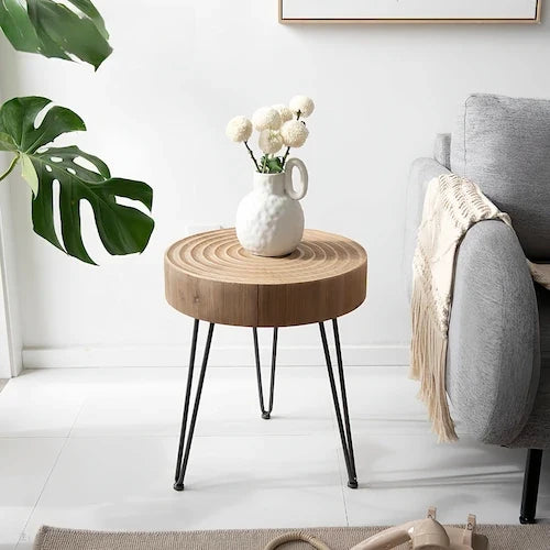 Fluted Round Nesting Coffee Table Set with Hairpin Legs — view 8