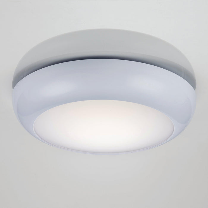 forca led white outdoor bulkhead light ip65 12w cool white by saxby lighting, close up image 110