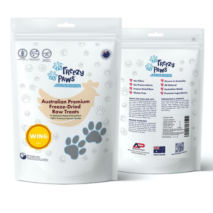 Freezy Paws Freeze Dried Chicken Wing 100g