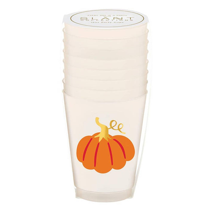Frost Cups - Pumpkin - 8ct: BPA-Free Plastic / 16 oz, 4.5" h