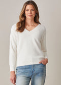 Fuzzy V-neck Sweater