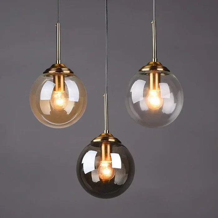 Smoky gray Glass Stone Pendant Light, catalog view 2