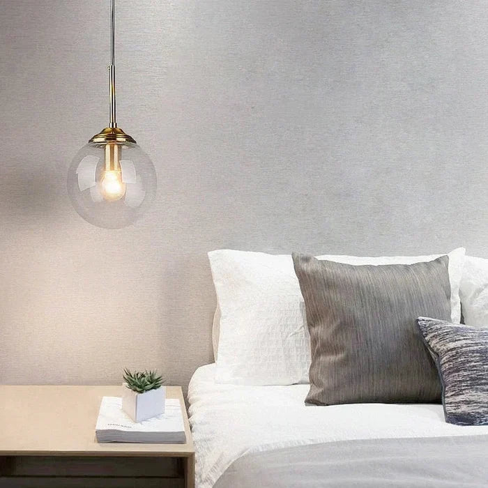 Transparent Glass Stone Pendant Light — product view 4