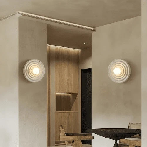 Beige Glass Wall Sconce — product view 3
