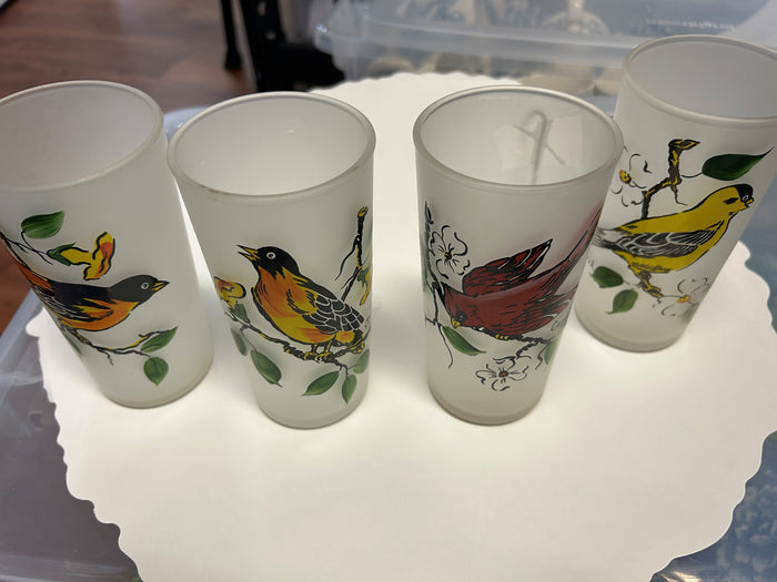 Glasses with assorted birds