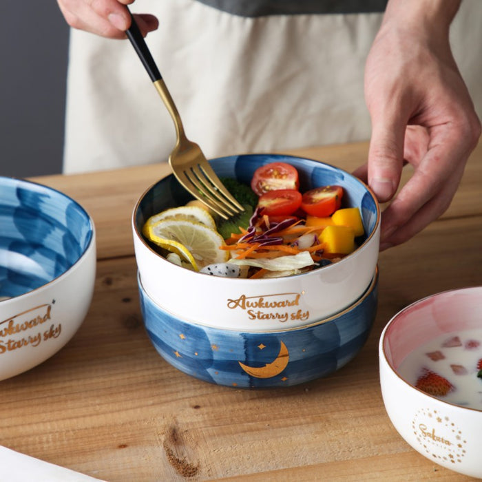 Gold-Trimmed Fruit Bowls – F