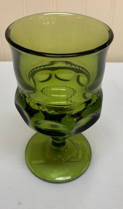 Green Avocado King Thumbprint Dinner Glass