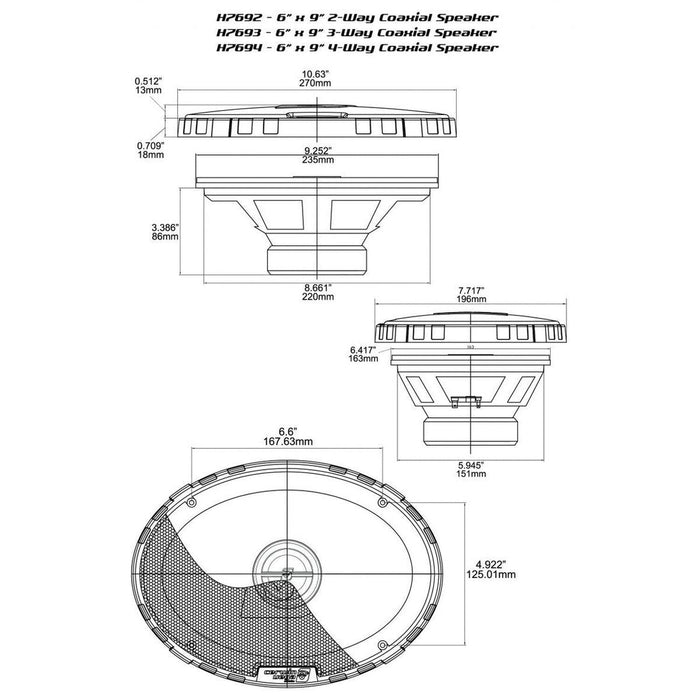 Cerwin Vega-HED Series H7694-6"x9" Koaxial-Lautsprecher-masori-kaufen