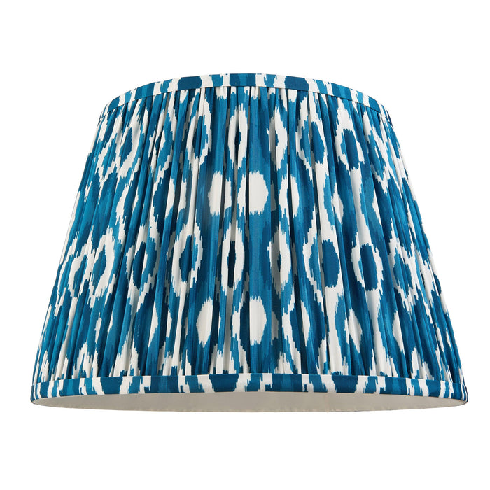 Higgledy Green Floor Lamp & Ikat 35cm Marlin Blue Shade — additional angle