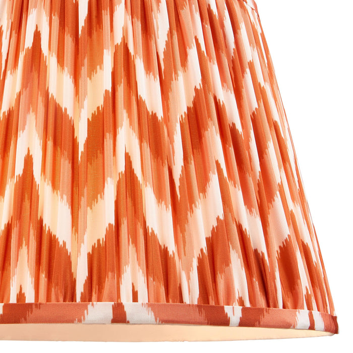 Higgledy Green Floor Lamp & Zigzag 35cm Apricot Orange Shade — additional angle