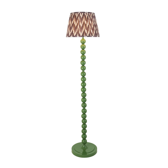 Higgledy Green Floor Lamp & Zigzag 35cm Pearl Grey Shade — alternate view