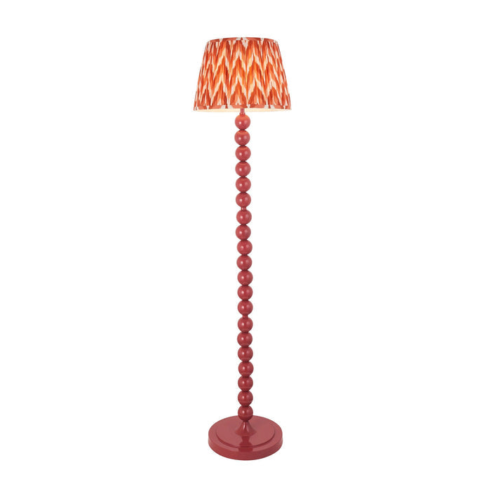 Higgledy Pink Floor Lamp & Zigzag 35cm Apricot Orange Shade — alternate view