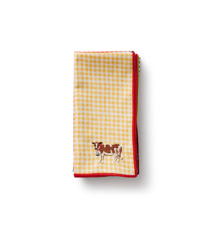 Home Sweet Home Embroidered Cotton Napkins