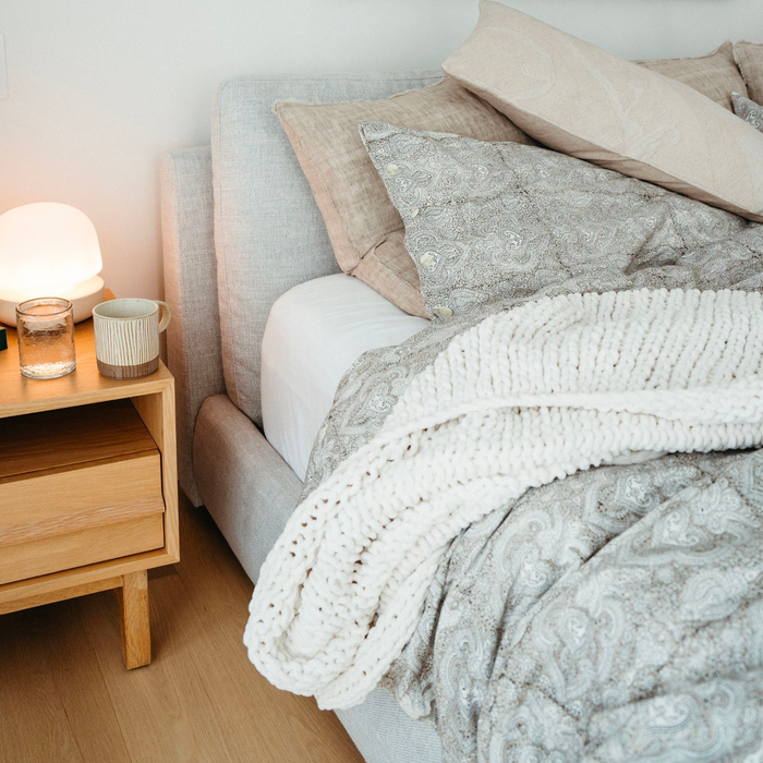Layna Linen Pillow | Almond