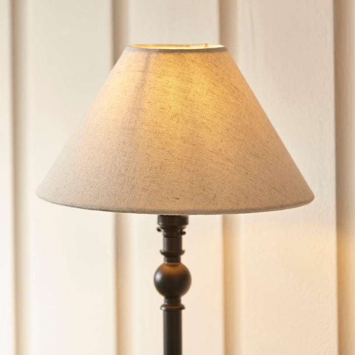 Lille Black Table Lamp With 22cm Linen Shade — additional angle