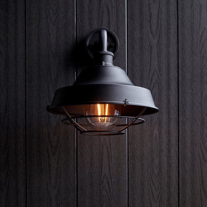 Lloyd Black Outdoor Wall Light - IP44 — side profile