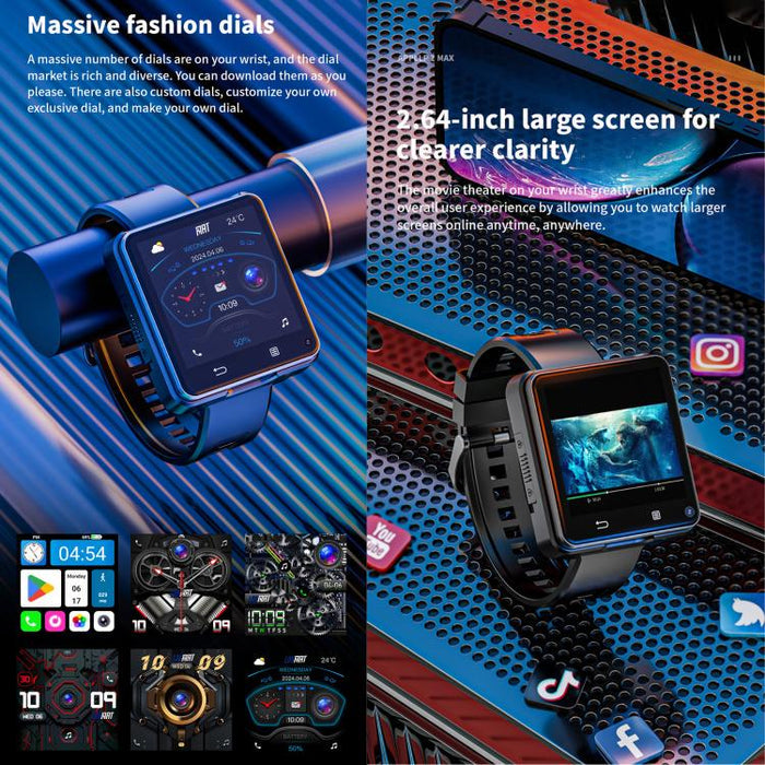 LOKMAT APPLLP 2 Max 4G Smart Watch – 2.64", MTK6761, 4GB/64GB, Android 11, GPS
