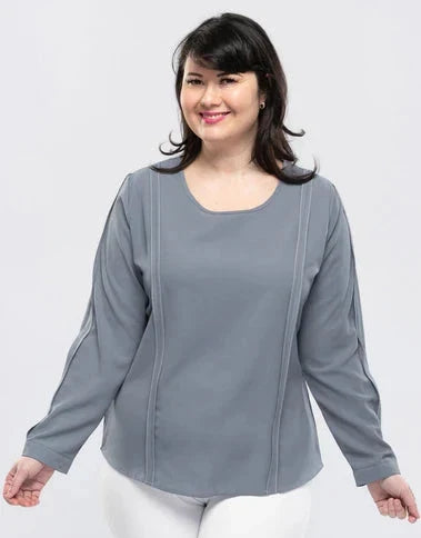 Long Sleeve Top With Trim Detail