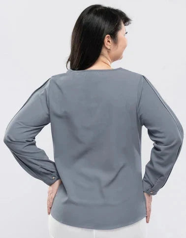 Long Sleeve Top With Trim Detail