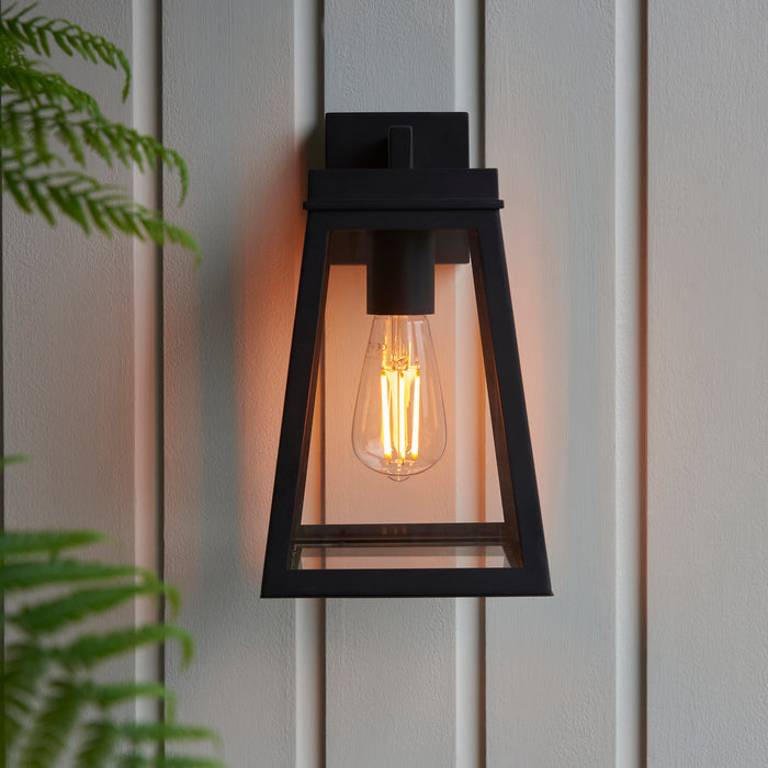 Lymington Black Outdoor Wall Light — lifestyle setting