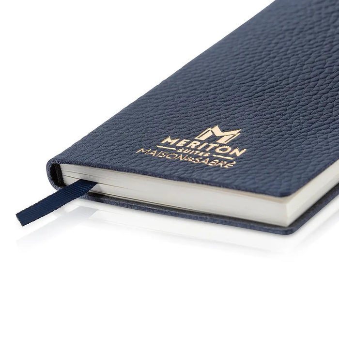 Maison de Sabré X Meriton Suites Leather Notebook (Blue A6) by MAISON de SABRE. Shop Meriton Suites