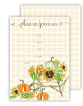 Medium Flat-Handpainted Fall Wagon With Pumpkins Fill In