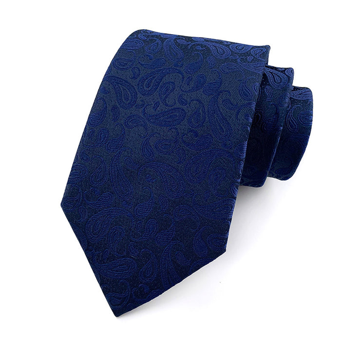 men's tie jacquard yarn-dyed fabric small floral pattern business casual wedding groom tie