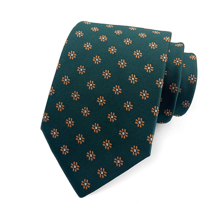 men's tie jacquard yarn-dyed fabric small floral pattern business casual wedding groom tie