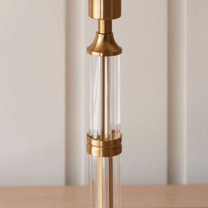 Morton Rechargeable Table Lamp & Ikat 16cm Neutral Shade — lifestyle setting