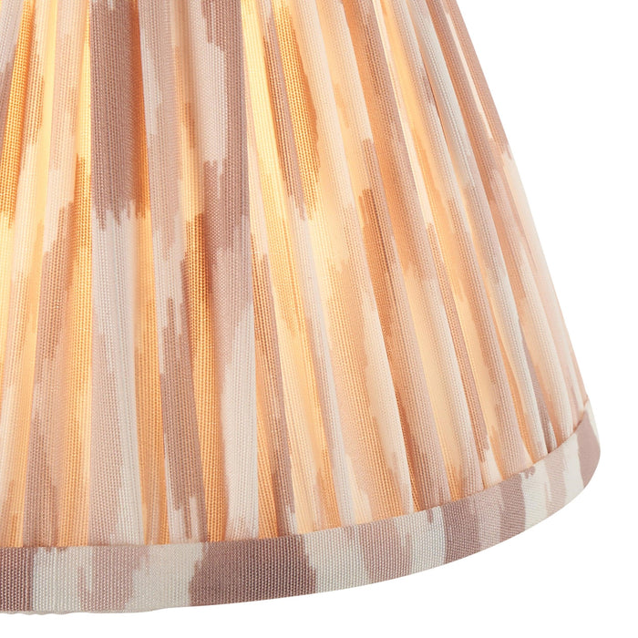Morton Rechargeable Table Lamp & Ikat 16cm Neutral Shade — side profile