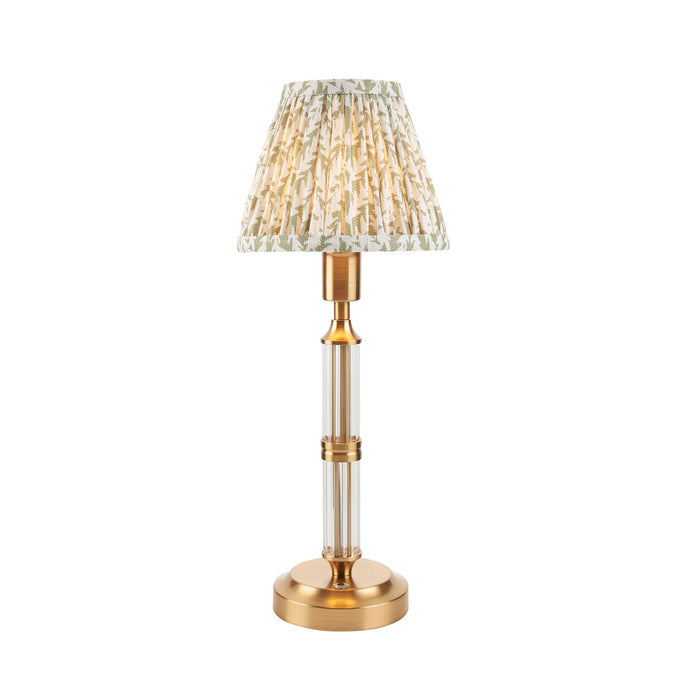 Morton Rechargeable Table Lamp & Leaf 16cm Herb Garden Green Shade — alternate view
